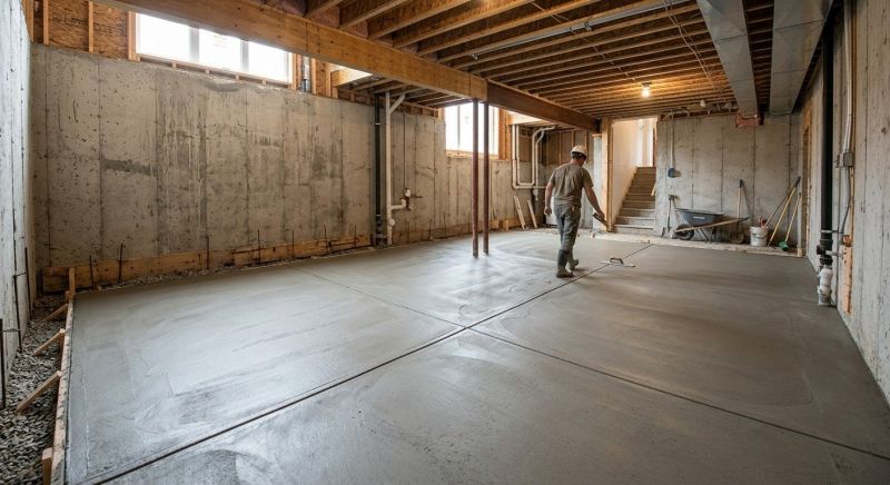 Basement Concrete Installation in Aston, PA