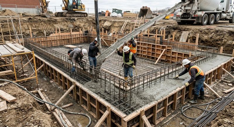 Basement Concrete Installation in Media, PA