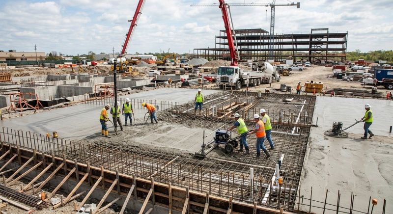 Commercial Slab Installation in Marcus Hook, PA